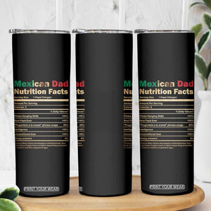Mexican Dad Skinny Tumbler Regalo Para Papa Nutrition Facts TS10 Print Your Wear