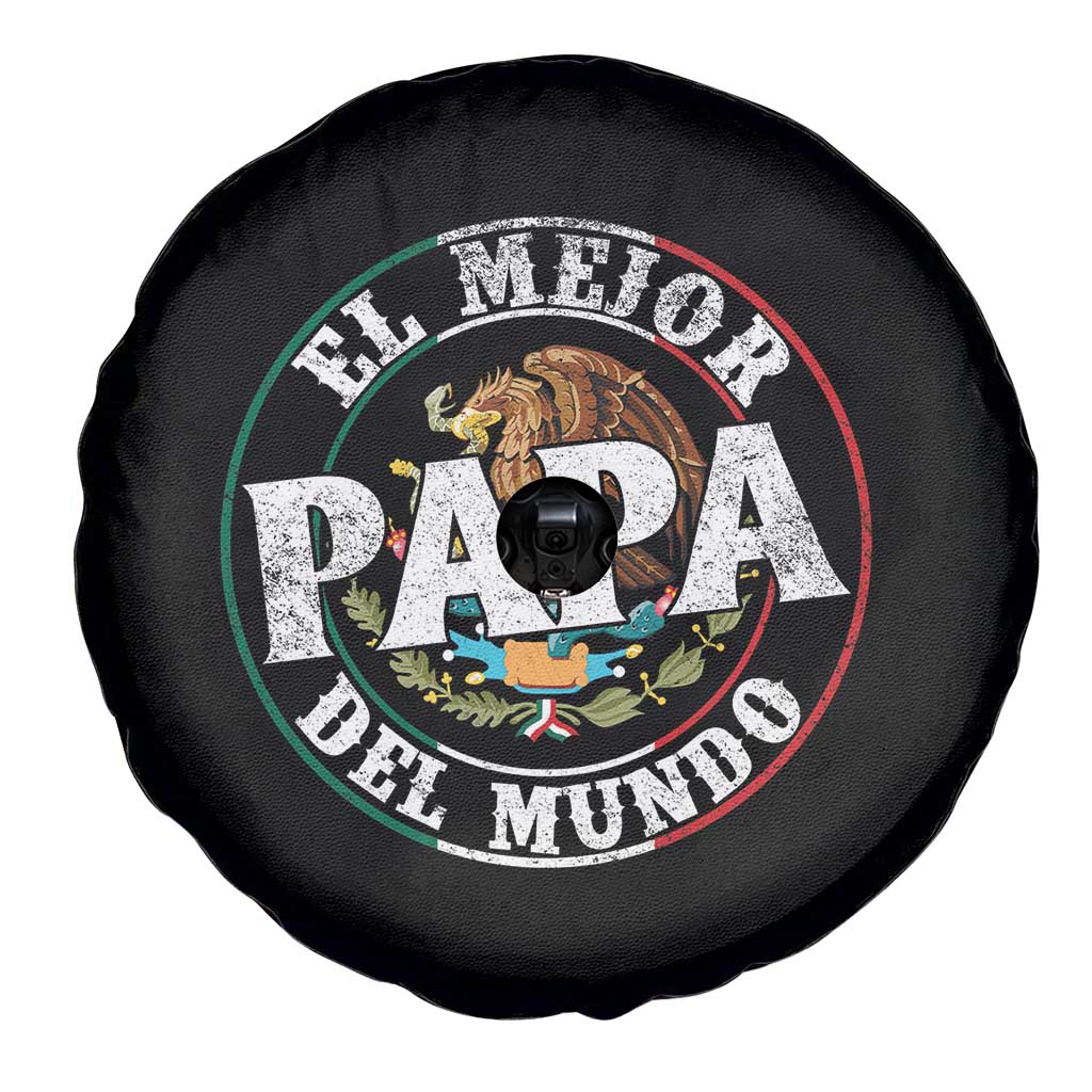 Mexican Dad Spare Tire Cover El Mejor Papá del Mundo Mexico Flag Eagle TS02 Print Your Wear