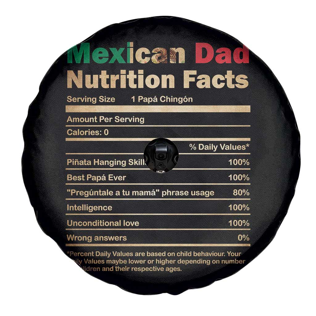 Mexican Dad Spare Tire Cover Regalo Para Papa Nutrition Facts TS10 Print Your Wear