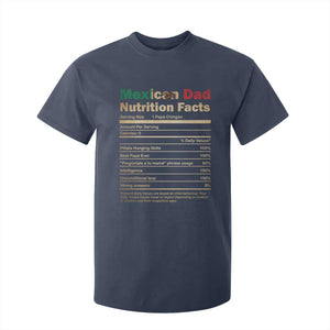 Mexican Dad T Shirt For Kid Regalo Para Papa Nutrition Facts TS10 Navy Print Your Wear