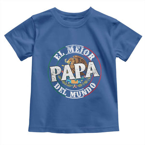 Mexican Dad Toddler T Shirt El Mejor Papá del Mundo Mexico Flag Eagle TS02 Royal Blue Print Your Wear