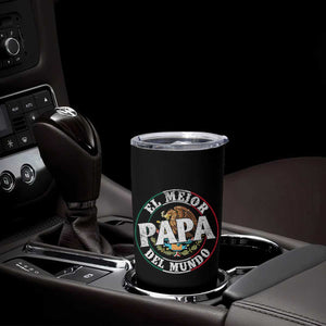 Mexican Dad Tumbler Cup El Mejor Papá del Mundo Mexico Flag Eagle TS02 Print Your Wear