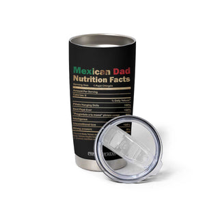 Mexican Dad Tumbler Cup Regalo Para Papa Nutrition Facts TS10 Print Your Wear
