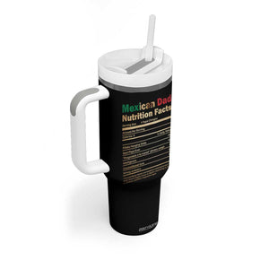 Mexican Dad Tumbler With Handle Regalo Para Papa Nutrition Facts TS10 Print Your Wear