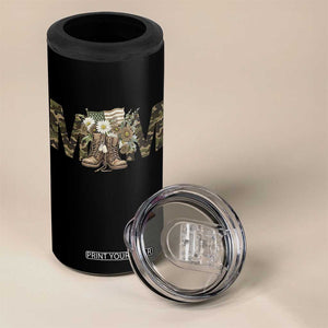 Military Army Mom Floral Combat Shoes 4 in 1 Can Cooler Tumbler TS11 Print Your Wear