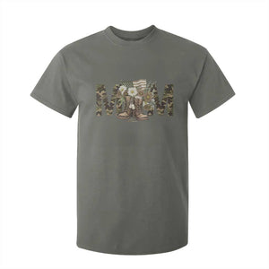 Military Army Mom Floral Combat Shoes T Shirt For Kid TS11 Military Green Print Your Wear