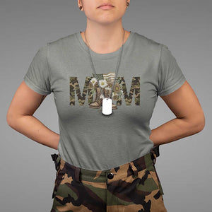 Military Army Mom Floral Combat Shoes T Shirt TS11 Military Green Print Your Wear