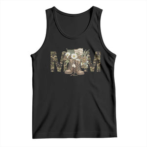 Military Army Mom Floral Combat Shoes Tank Top TS11 Black Print Your Wear