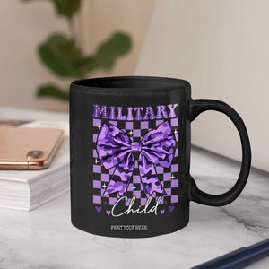 Military Child Coquette Bow Coffee Mug Purple Up Camo TS10 Print Your Wear