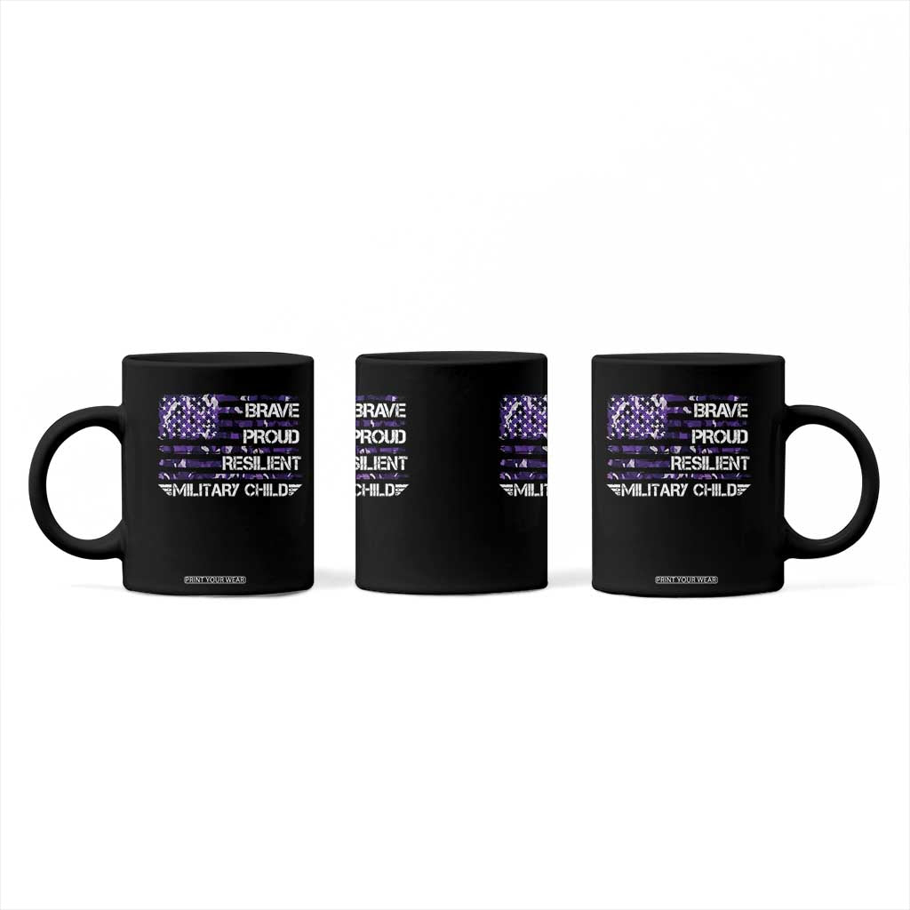 Military Kids Military Child Coffee Mug Camo American Flag USA Camouflage TS10 Print Your Wear