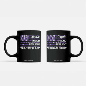 Military Kids Military Child Coffee Mug Camo American Flag USA Camouflage TS10 Black Print Your Wear