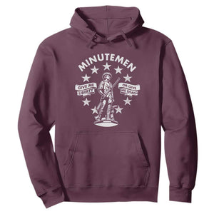 Minutemen Give Me Liberty Or Give Me Death Hoodie US History TS11 Maroon Print Your Wear