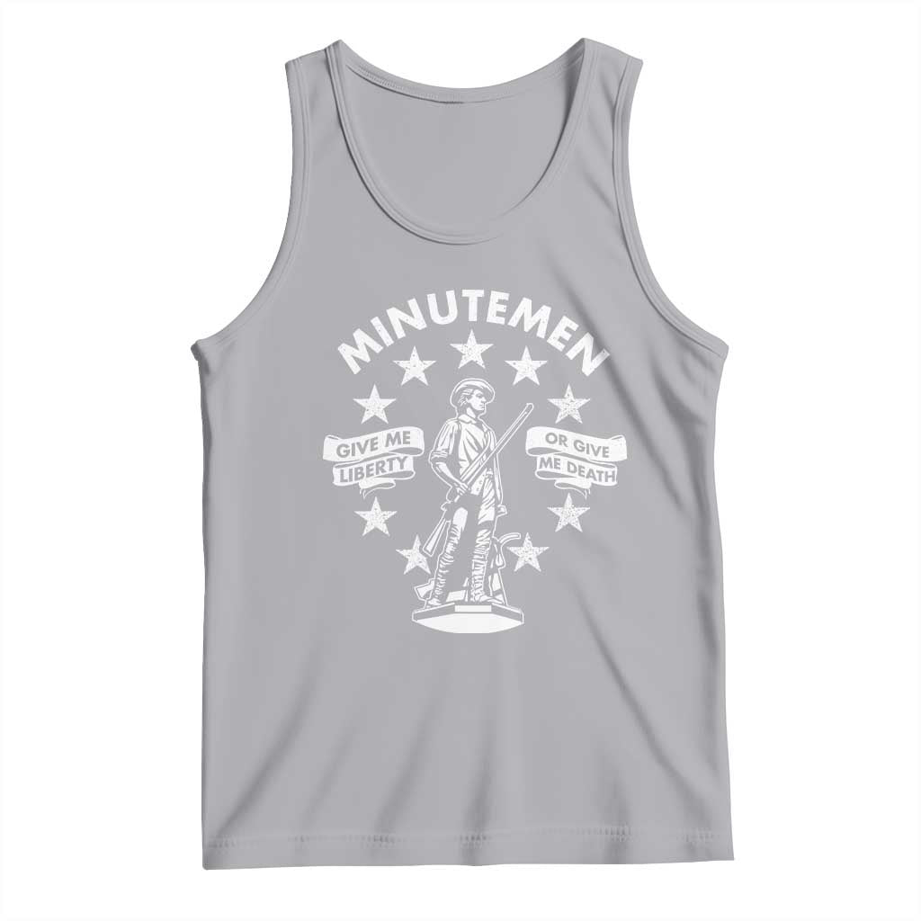 Minutemen Give Me Liberty Or Give Me Death Tank Top US History TS11 Athletic Heather Print Your Wear