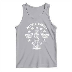 Minutemen Give Me Liberty Or Give Me Death Tank Top US History TS11 Athletic Heather Print Your Wear