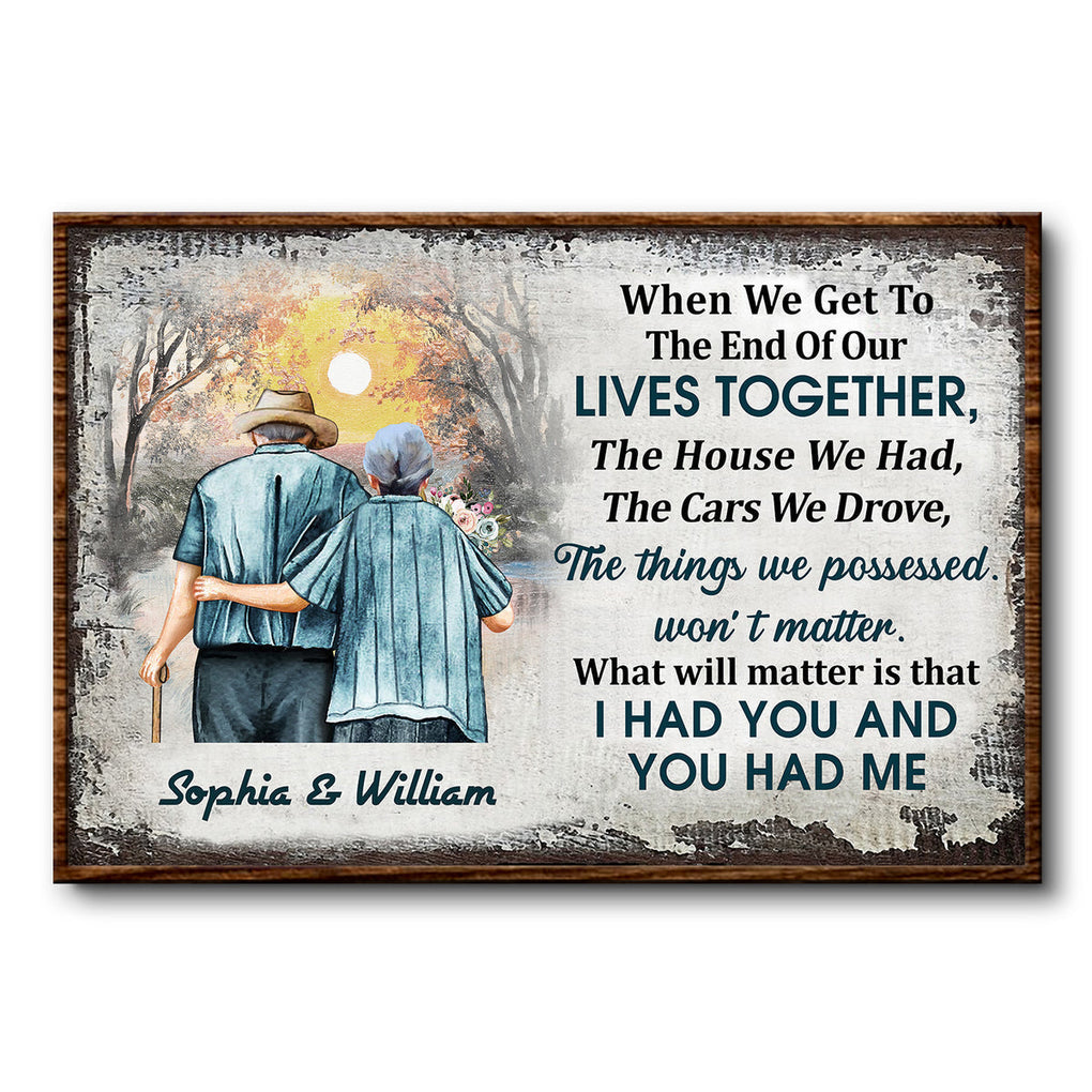 Personalized Family Gift Old Couple When We Get Poster NO.1 CTM Canvas Custom - Printyourwear