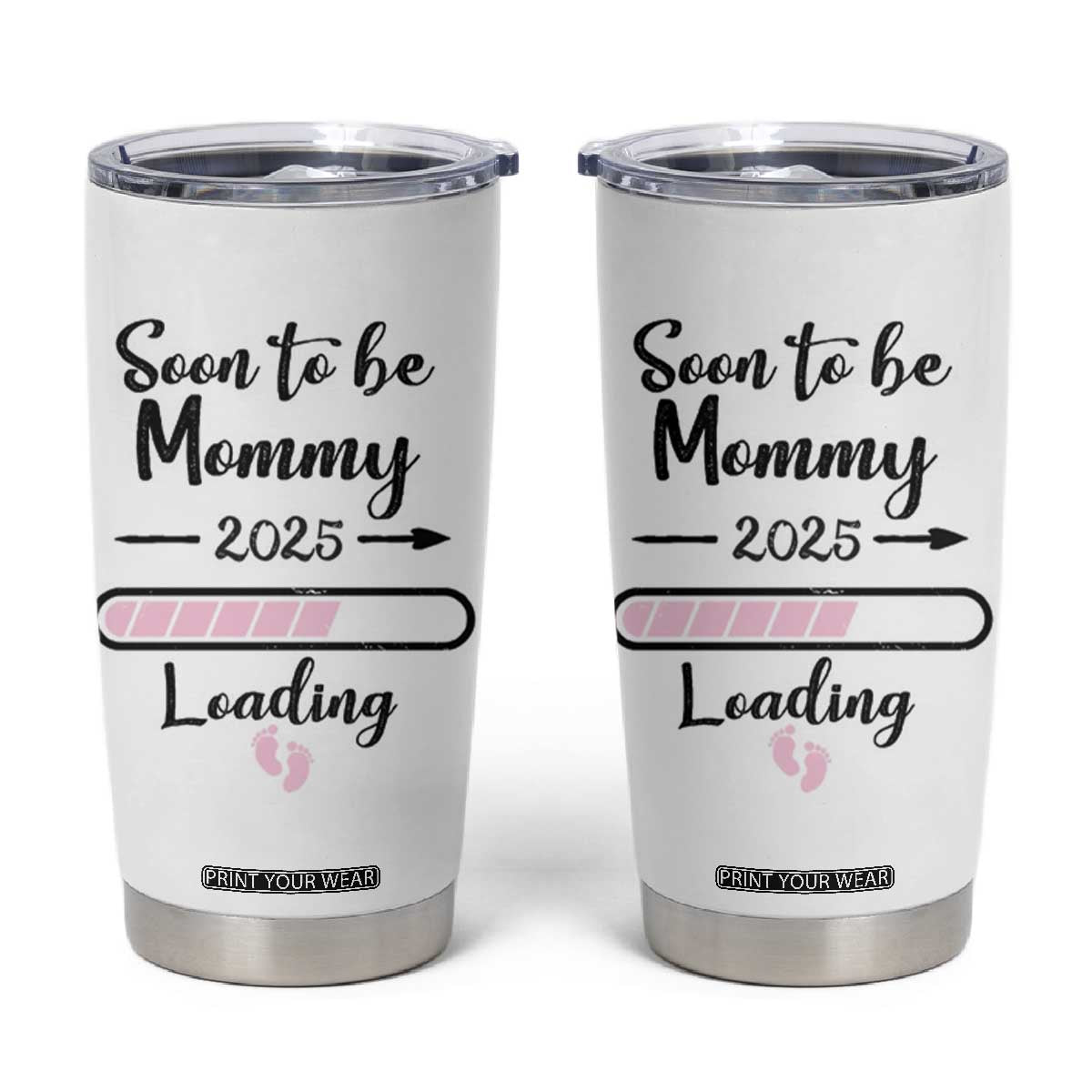 Mom Gifts for Pregnant Women Tumbler Cup Mothers Day First Time Mommy TB10 White Print Your Wear