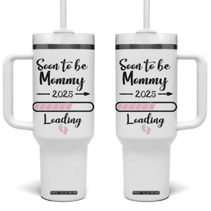 Mom Gifts for Pregnant Women Tumbler With Handle Mothers Day First Time Mommy TB10 One Size: 40 oz White Print Your Wear