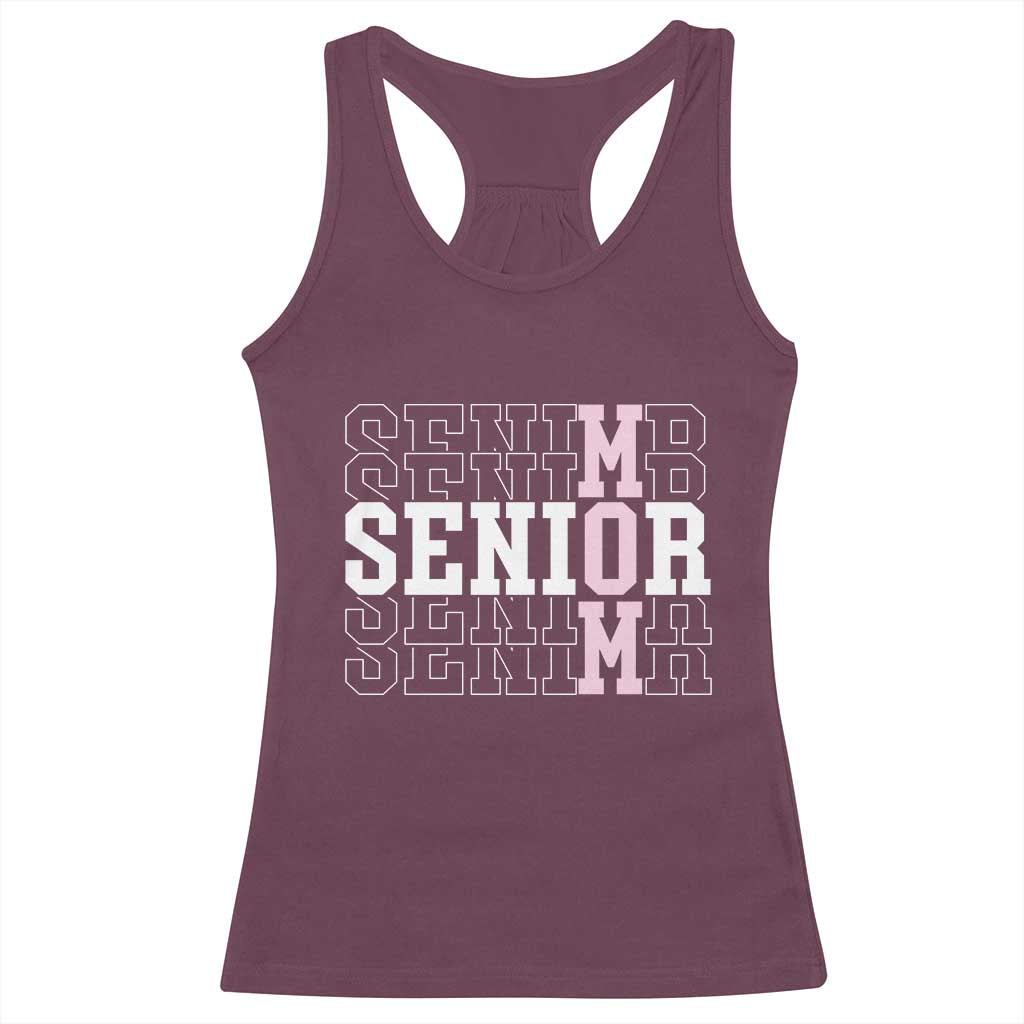 Mom Senior 2025 Racerback Tank Top Proud Mom Of A Class Of 2025 Graduate TS11 Maroon Print Your Wear