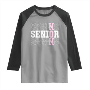 Mom Senior 2025 Raglan Shirt Proud Mom Of A Class Of 2025 Graduate TS11 Sport Gray Black Print Your Wear