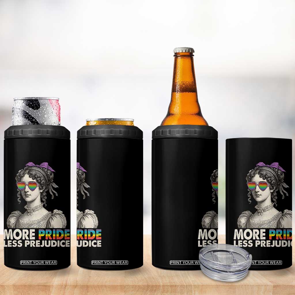 More Pride Less Prejudice 4 in 1 Can Cooler Tumbler LGBTQ Proud Ally Pride Month TS10 Print Your Wear