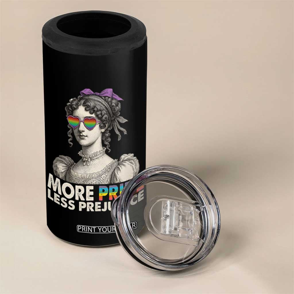 More Pride Less Prejudice 4 in 1 Can Cooler Tumbler LGBTQ Proud Ally Pride Month TS10 Print Your Wear