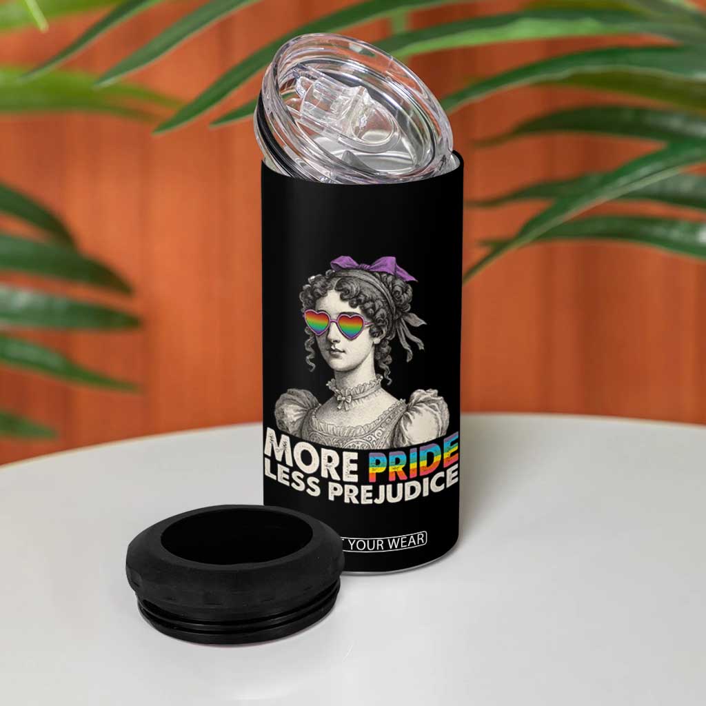 More Pride Less Prejudice 4 in 1 Can Cooler Tumbler LGBTQ Proud Ally Pride Month TS10 Print Your Wear