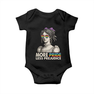 More Pride Less Prejudice Baby Onesie LGBTQ Proud Ally Pride Month TS10 Black Print Your Wear