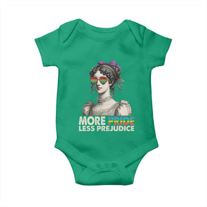 More Pride Less Prejudice Baby Onesie LGBTQ Proud Ally Pride Month TS10 Irish Green Print Your Wear