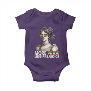 More Pride Less Prejudice Baby Onesie LGBTQ Proud Ally Pride Month TS10 Purple Print Your Wear