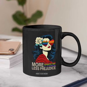 More Pride Less Prejudice Coffee Mug Retro Pride Month LGBTQ Feminist TS02 Print Your Wear