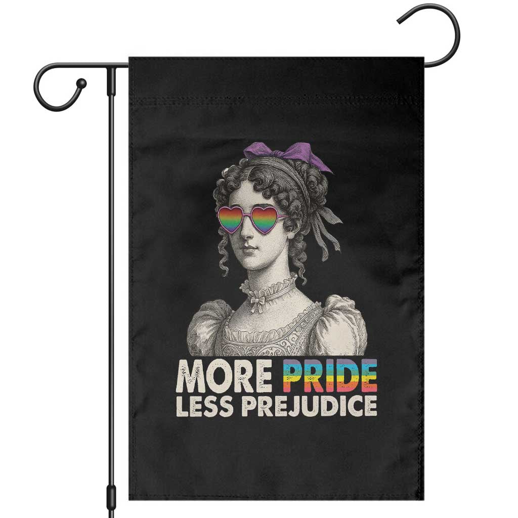 More Pride Less Prejudice Garden Flag LGBTQ Proud Ally Pride Month TS10 Black Print Your Wear