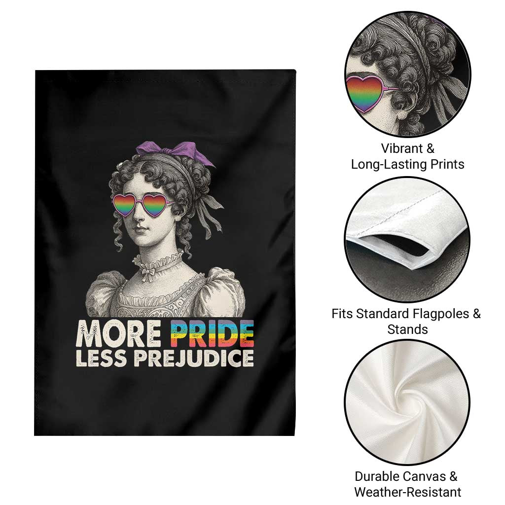 More Pride Less Prejudice Garden Flag LGBTQ Proud Ally Pride Month TS10 Print Your Wear