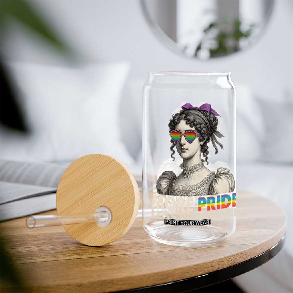 More Pride Less Prejudice Glass Can LGBTQ Proud Ally Pride Month TS10 Print Your Wear