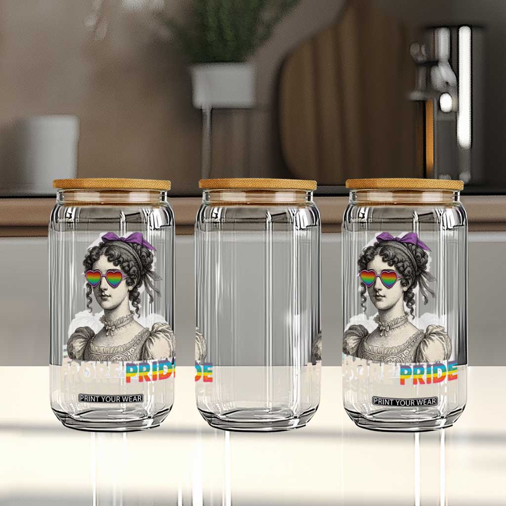 More Pride Less Prejudice Glass Can LGBTQ Proud Ally Pride Month TS10 Print Your Wear