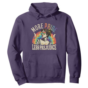 More Pride Less Prejudice Hoodie Pride Month LGBTQ Rainbow TS11 Purple Print Your Wear