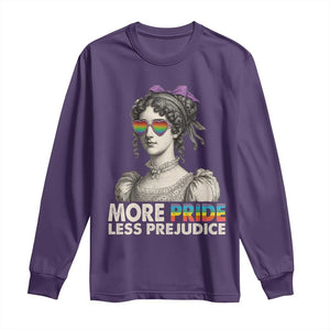 More Pride Less Prejudice Long Sleeve Shirt LGBTQ Proud Ally Pride Month TS10 Purple Print Your Wear