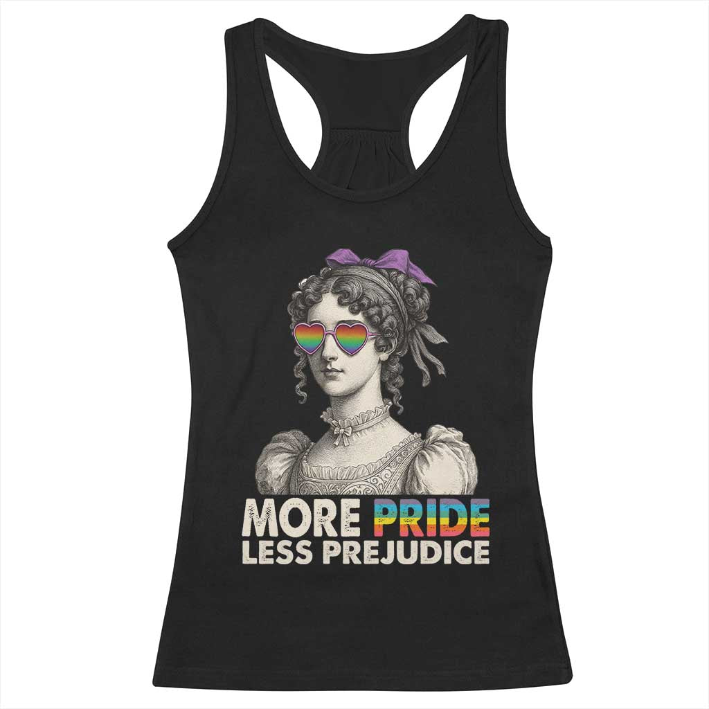 More Pride Less Prejudice Racerback Tank Top LGBTQ Proud Ally Pride Month TS10 Black Print Your Wear