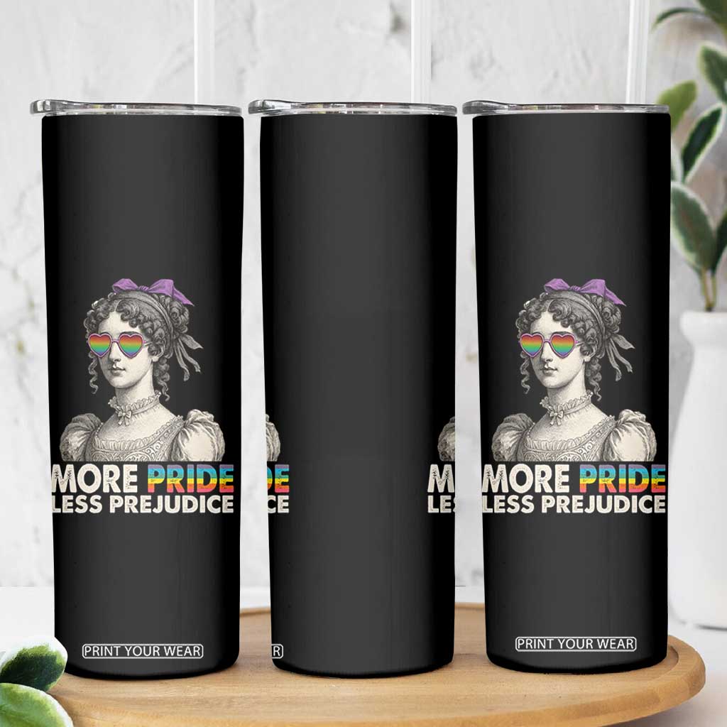 More Pride Less Prejudice Skinny Tumbler LGBTQ Proud Ally Pride Month TS10 Print Your Wear