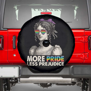 More Pride Less Prejudice Spare Tire Cover LGBTQ Proud Ally Pride Month TS10 Black Print Your Wear