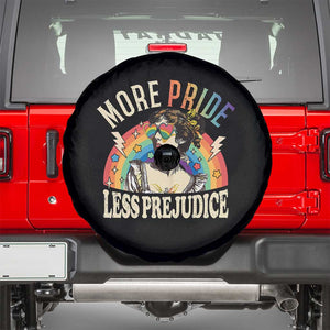 More Pride Less Prejudice Spare Tire Cover Pride Month LGBTQ Rainbow TS11 Black Print Your Wear