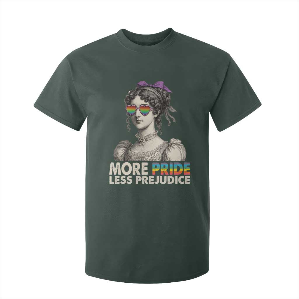 More Pride Less Prejudice T Shirt For Kid LGBTQ Proud Ally Pride Month TS10 Dark Forest Green Print Your Wear
