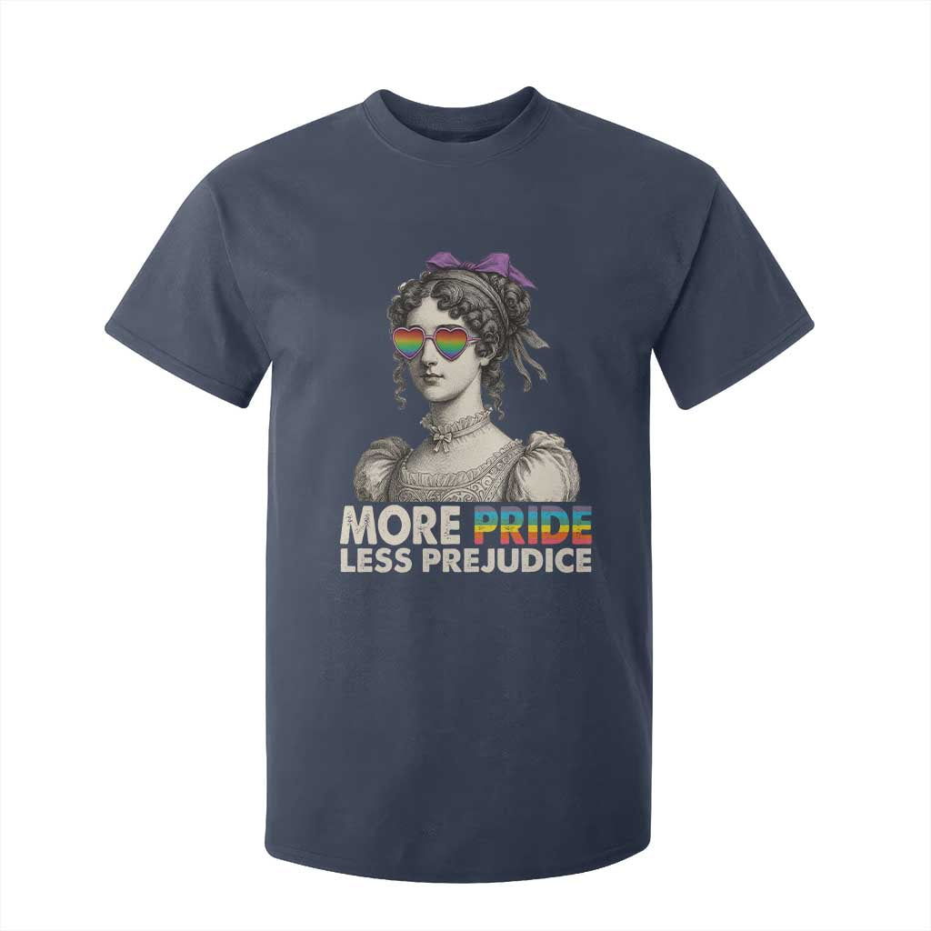 More Pride Less Prejudice T Shirt For Kid LGBTQ Proud Ally Pride Month TS10 Navy Print Your Wear