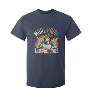 More Pride Less Prejudice T Shirt For Kid Pride Month LGBTQ Rainbow TS11 Navy Print Your Wear
