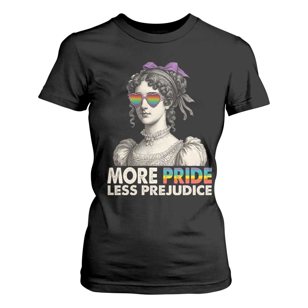 More Pride Less Prejudice T Shirt For Women LGBTQ Proud Ally Pride Month TS10 Black Print Your Wear
