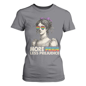 More Pride Less Prejudice T Shirt For Women LGBTQ Proud Ally Pride Month TS10 Charcoal Print Your Wear