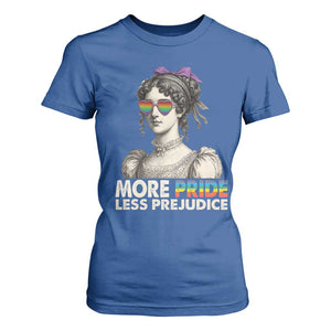 More Pride Less Prejudice T Shirt For Women LGBTQ Proud Ally Pride Month TS10 Royal Blue Print Your Wear
