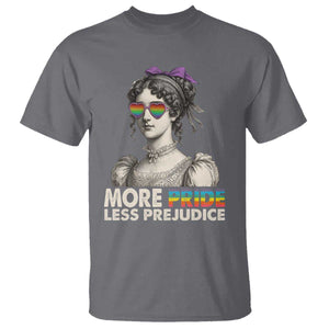 More Pride Less Prejudice T Shirt LGBTQ Proud Ally Pride Month TS10 Charcoal Print Your Wear