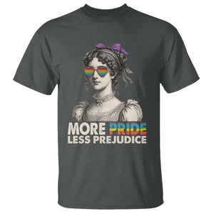 More Pride Less Prejudice T Shirt LGBTQ Proud Ally Pride Month TS10 Dark Heather Print Your Wear