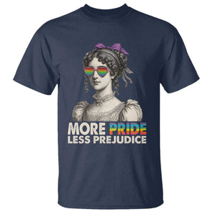 More Pride Less Prejudice T Shirt LGBTQ Proud Ally Pride Month TS10 Navy Print Your Wear