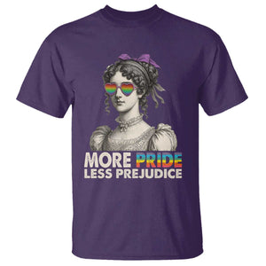 More Pride Less Prejudice T Shirt LGBTQ Proud Ally Pride Month TS10 Purple Print Your Wear